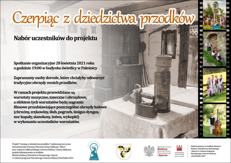 Nabór uczestników do projektu "Czerpiąc z dziedzictwa przodków"