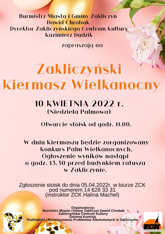 Zapraszamy na Zakliczyński Kiermasz Wielkanocny