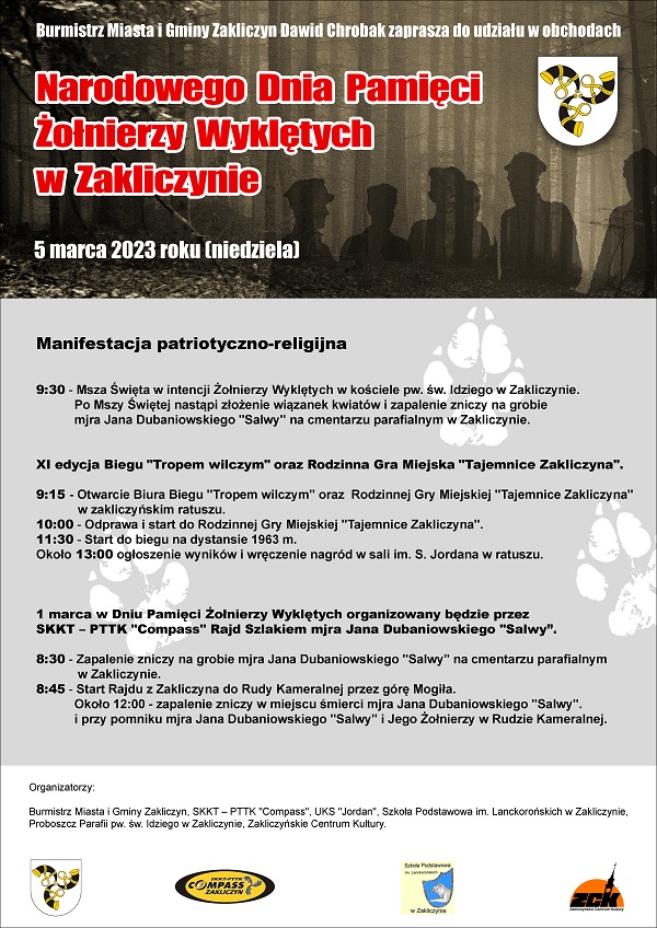 Program gminnych obchodów Narodowego Dnia Pamięci Żołnierzy Wyklętych
