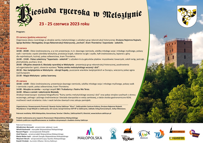 Czas na 6. Biesiadę rycerską w Melsztynie 