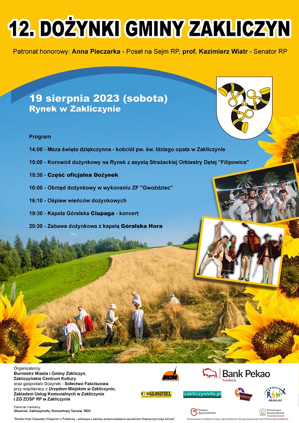 Czas na 12. Dożynki Gminy Zakliczyn 
