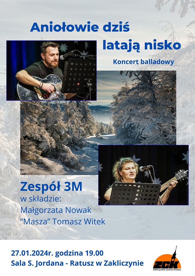 Aniołowie będą nisko latać 27 stycznia w ratuszu 