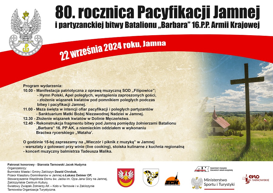 Bogaty program uroczystości rocznicowych w Jamnej 