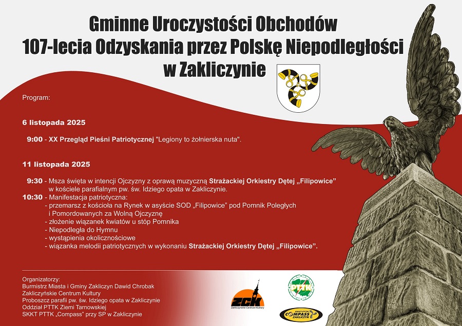 Gminne obchody 107 rocznicy Odzyskania przez Polskę Niepodległości