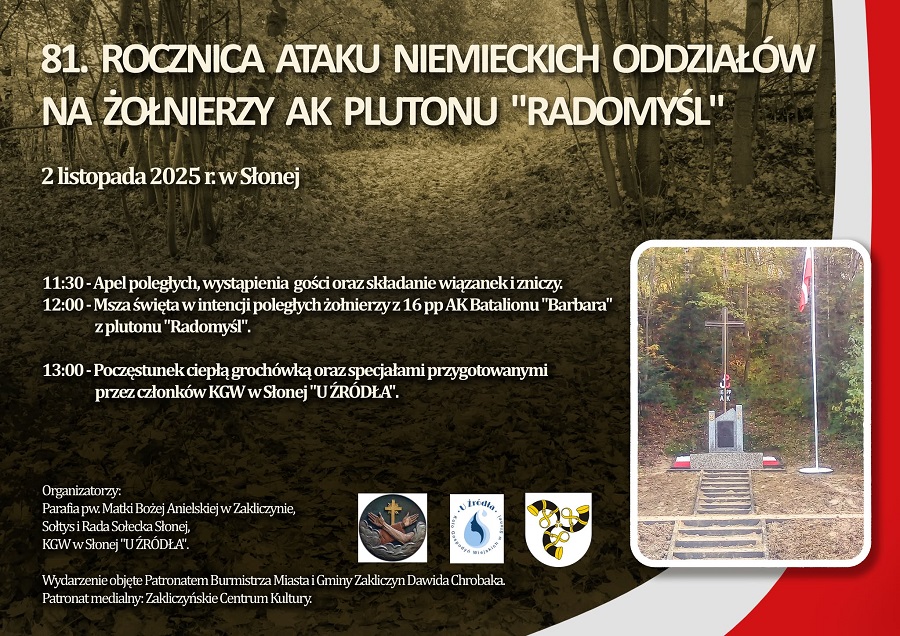 Zaproszenie na uroczystość partiotyczno – religijną do Słonej 