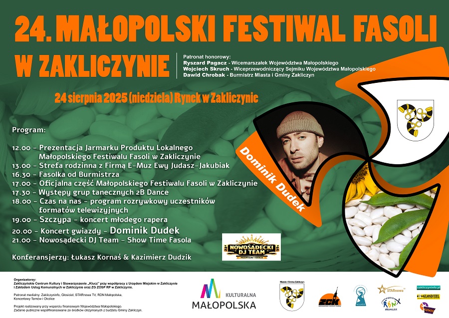 Program 24. Małopolskiego Festiwalu Fasoli w Zakliczynie 