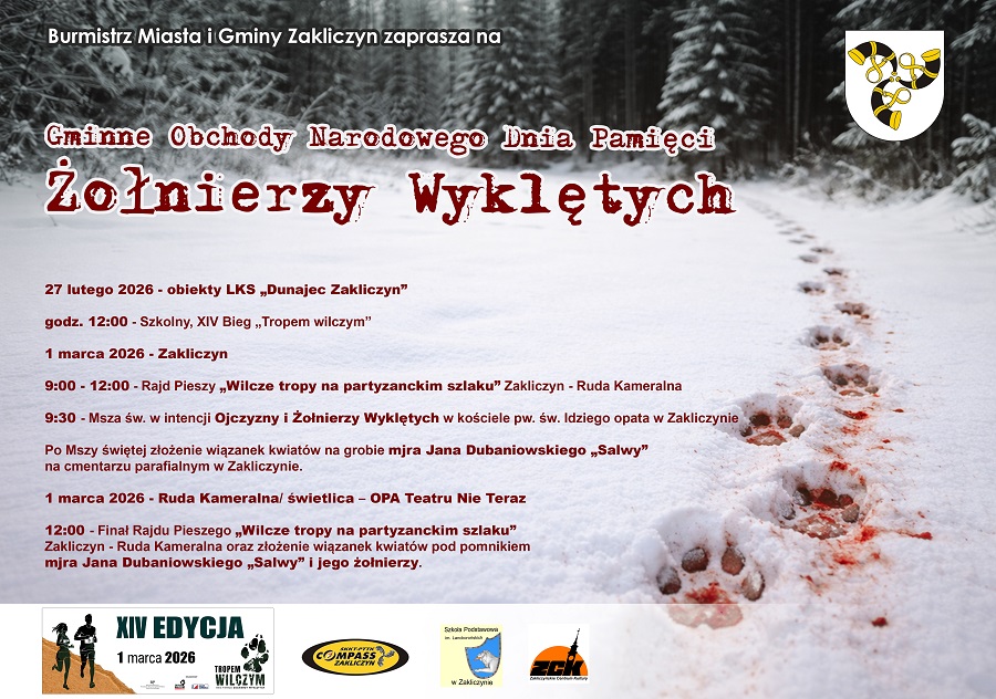Plan gminnych obchodów Narodowego Dnia Pamięci Żołnierzy Wyklętych 