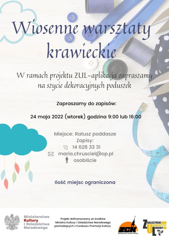 WIOSENNE WARSZTATY KRAWIECKIE