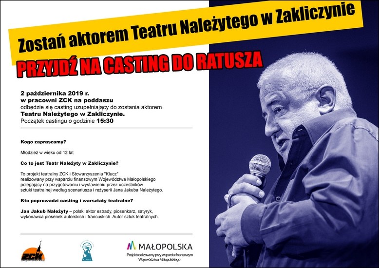 Casting uzupełniający do Teatru Należytego w Zakliczynie
